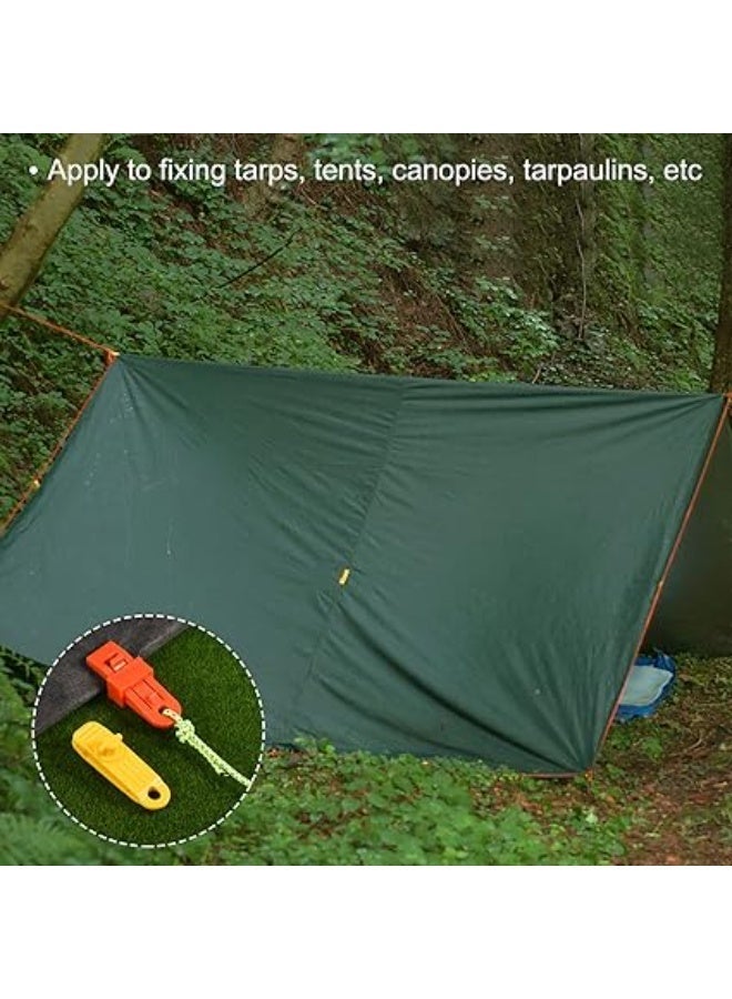 M METERXITY 6 Pack Tarp Clips - Tent Awning Secures Clamp Screw Fix, Strong Lock Grip, Apply to Outdoor/Camping /Swimming Pools (Yellow) - Image 5